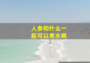 人参和什么一起可以煮水喝