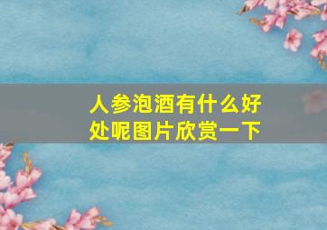 人参泡酒有什么好处呢图片欣赏一下