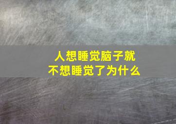 人想睡觉脑子就不想睡觉了为什么