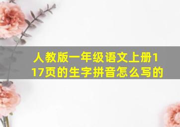 人教版一年级语文上册117页的生字拼音怎么写的