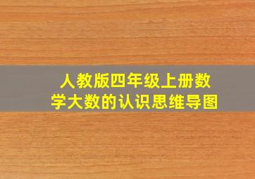 人教版四年级上册数学大数的认识思维导图