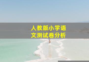 人教版小学语文测试卷分析