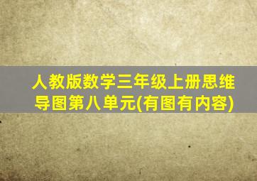 人教版数学三年级上册思维导图第八单元(有图有内容)