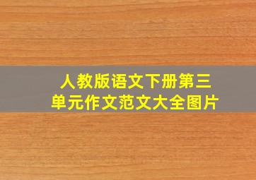 人教版语文下册第三单元作文范文大全图片