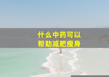 什么中药可以帮助减肥瘦身