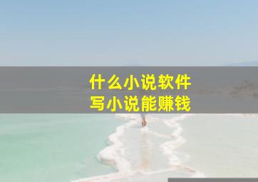 什么小说软件写小说能赚钱