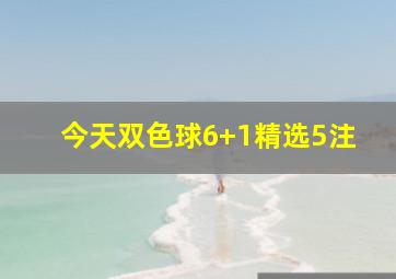 今天双色球6+1精选5注