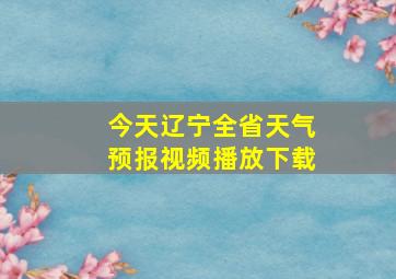 今天辽宁全省天气预报视频播放下载