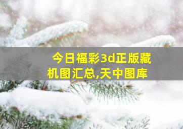 今日福彩3d正版藏机图汇总,天中图库