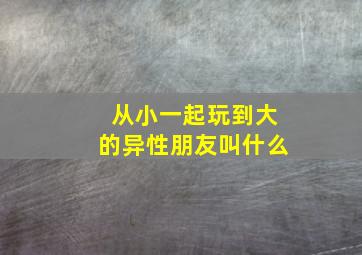 从小一起玩到大的异性朋友叫什么