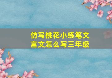 仿写桃花小练笔文言文怎么写三年级