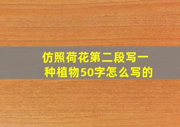 仿照荷花第二段写一种植物50字怎么写的