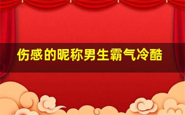 伤感的昵称男生霸气冷酷