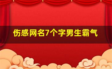 伤感网名7个字男生霸气