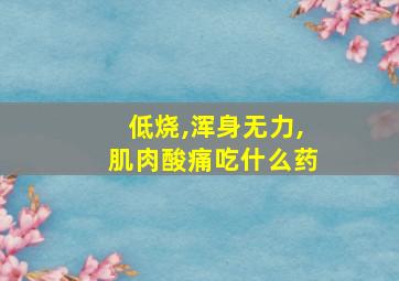 低烧,浑身无力,肌肉酸痛吃什么药