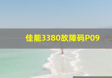 佳能3380故障码P09