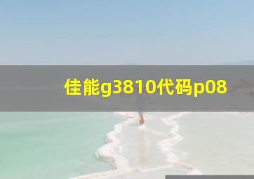 佳能g3810代码p08