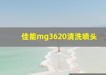 佳能mg3620清洗喷头