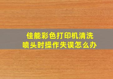 佳能彩色打印机清洗喷头时操作失误怎么办