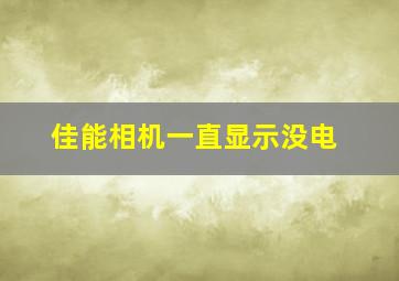 佳能相机一直显示没电