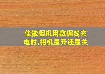 佳能相机用数据线充电时,相机是开还是关