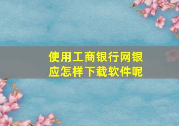 使用工商银行网银应怎样下载软件呢