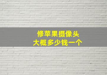 修苹果摄像头大概多少钱一个