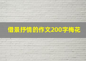 借景抒情的作文200字梅花