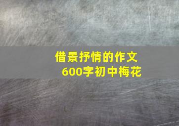 借景抒情的作文600字初中梅花