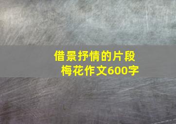 借景抒情的片段梅花作文600字