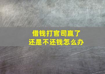 借钱打官司赢了还是不还钱怎么办