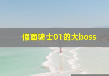 假面骑士01的大boss