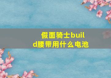 假面骑士build腰带用什么电池