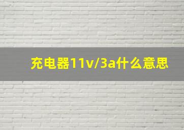 充电器11v/3a什么意思