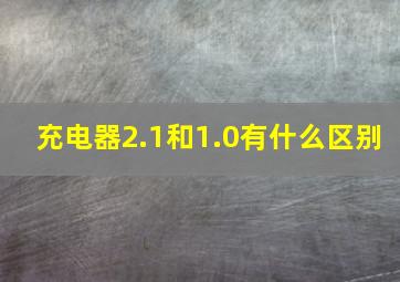 充电器2.1和1.0有什么区别