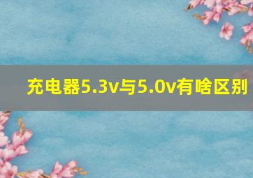 充电器5.3v与5.0v有啥区别