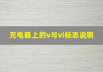 充电器上的v与vi标志说明