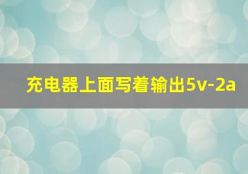 充电器上面写着输出5v-2a