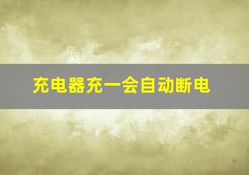 充电器充一会自动断电