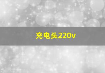 充电头220v