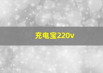 充电宝220v