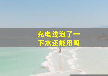 充电线泡了一下水还能用吗