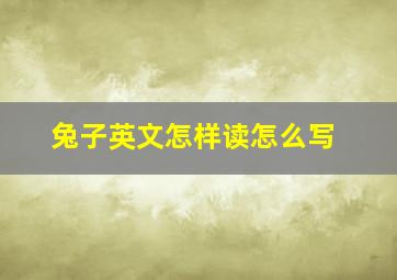 兔子英文怎样读怎么写