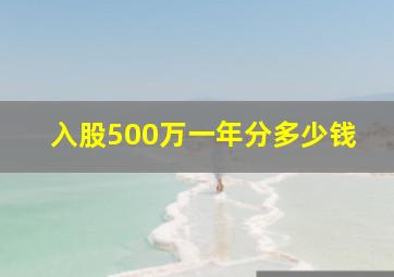 入股500万一年分多少钱