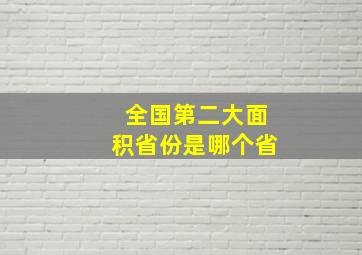 全国第二大面积省份是哪个省