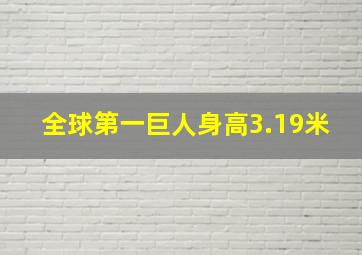 全球第一巨人身高3.19米