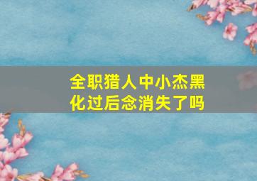 全职猎人中小杰黑化过后念消失了吗