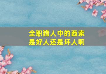 全职猎人中的西索是好人还是坏人啊