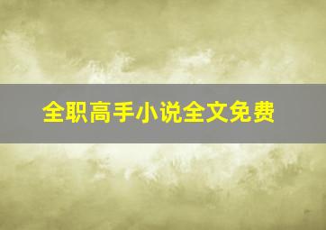 全职高手小说全文免费