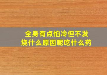 全身有点怕冷但不发烧什么原因呢吃什么药